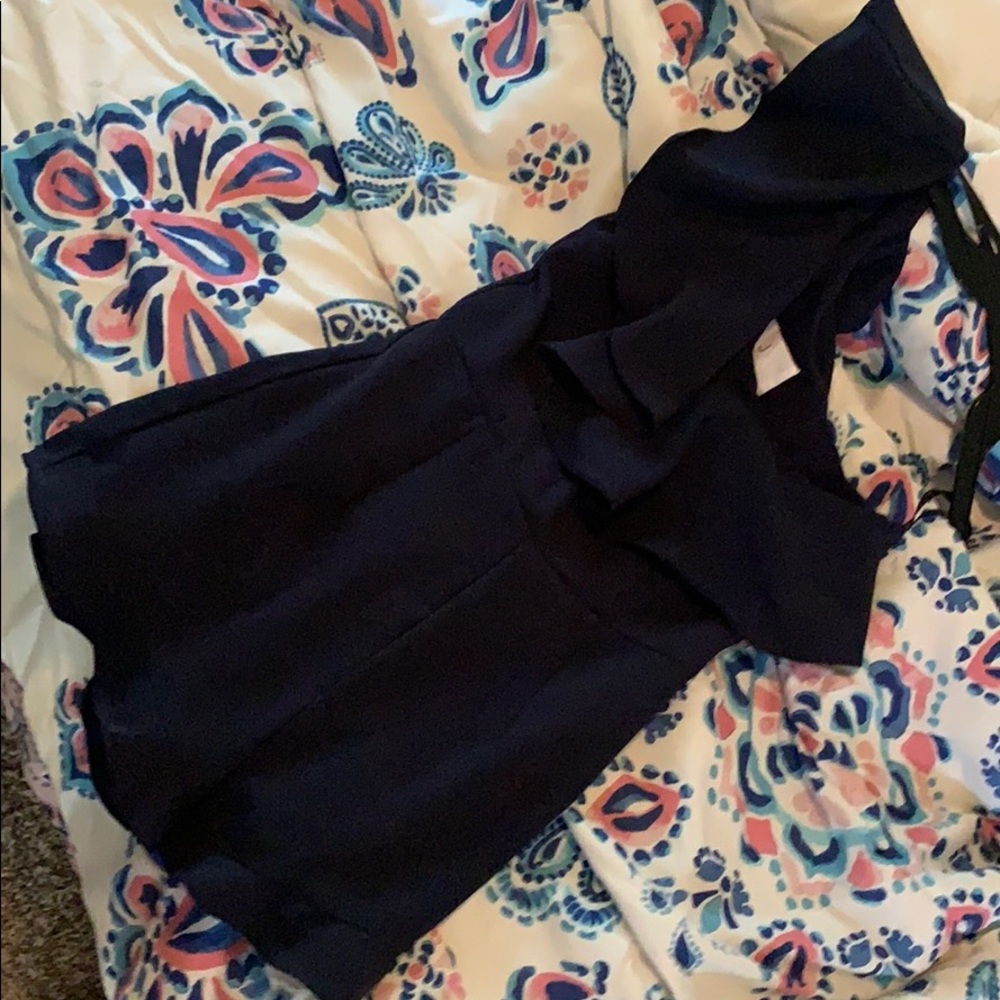 One shoulder romper